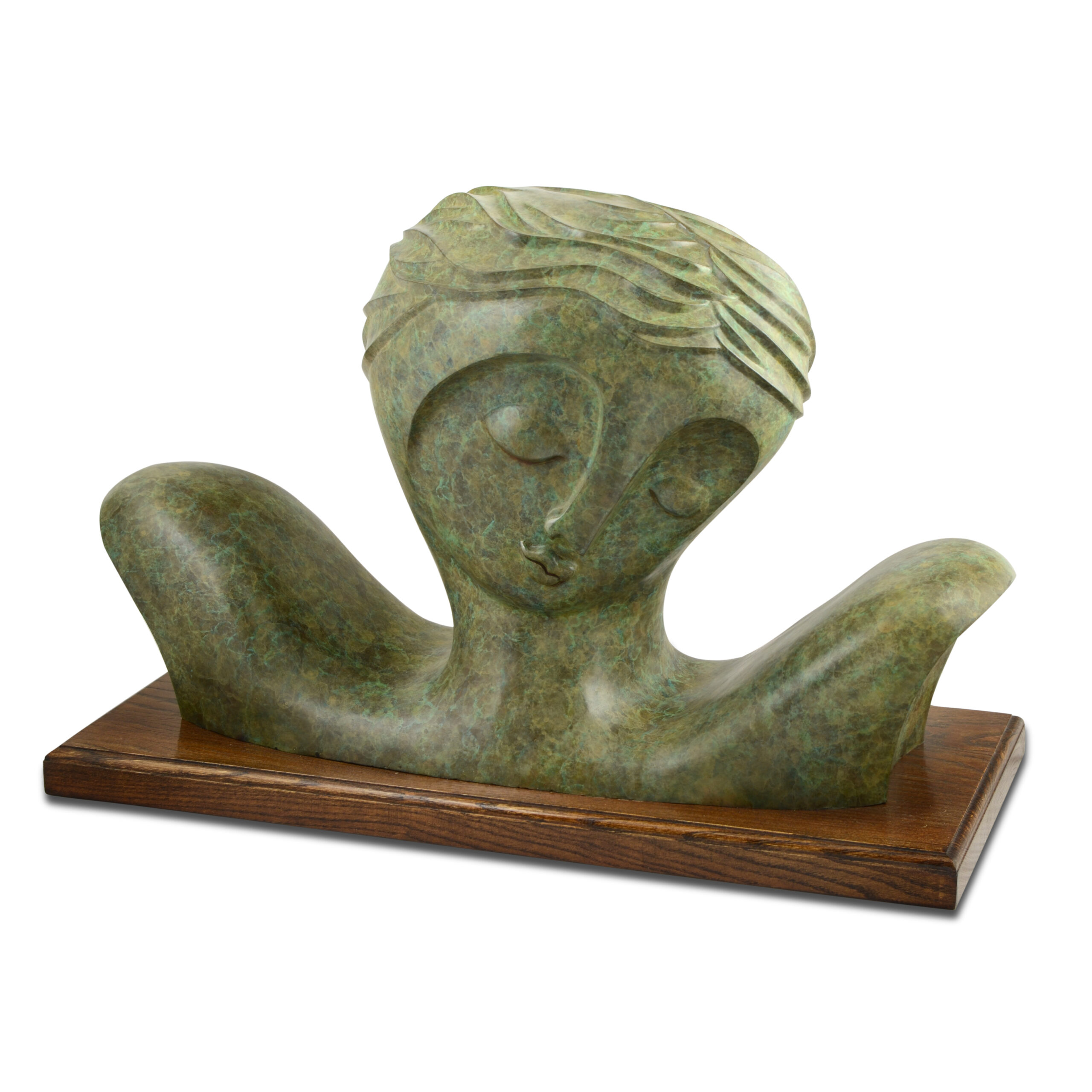 Stone face sculpture